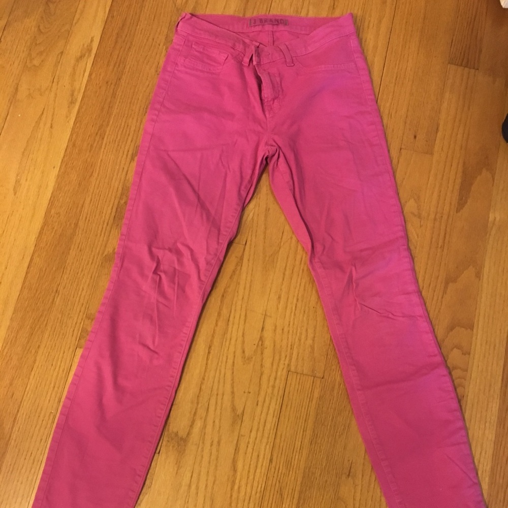 J brand bright pink skinny jeans